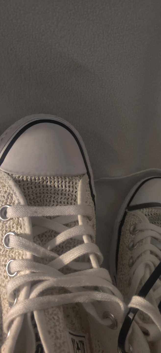 Converse Chuck Taylor All Star White Knit Shoes - photo 4
