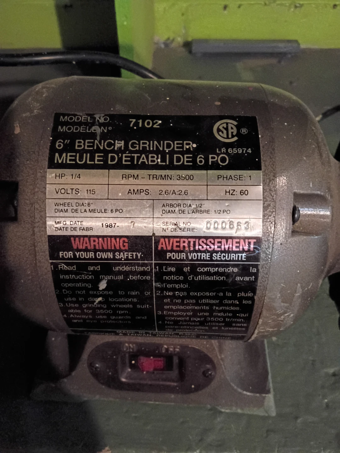 6" Bench Grinder - photo 3