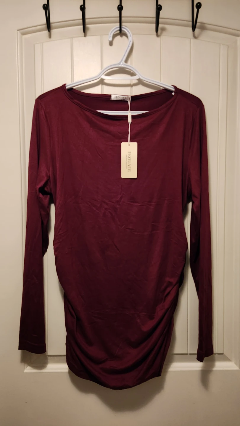 Ekouaer Womens Maternity Long Sleeve Shirts - photo 3