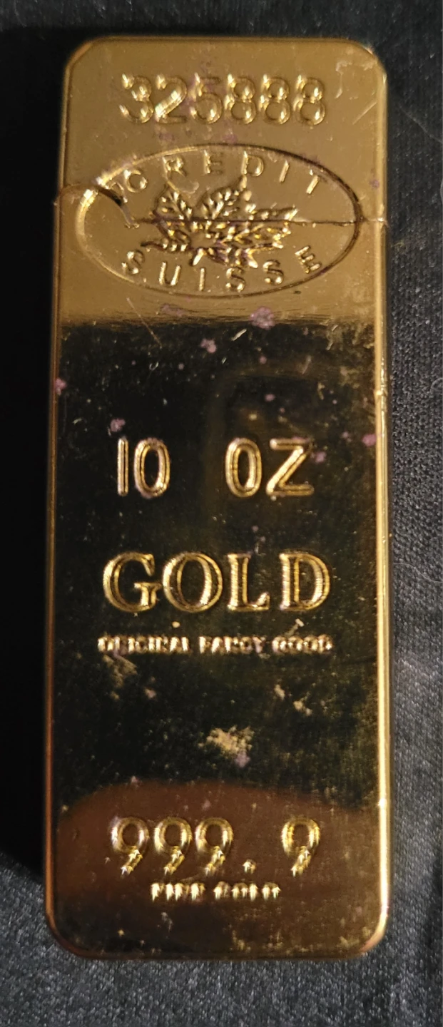Credit Suisse 10 oz Gold Bar Lighter