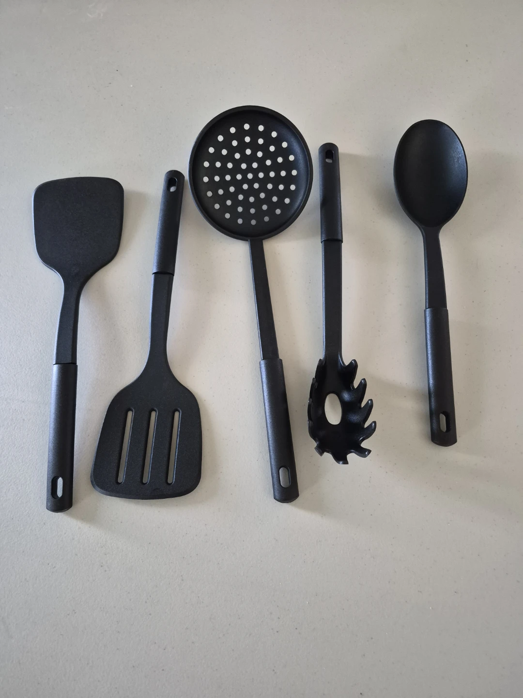 5-Piece Black Kitchen Utensil Set