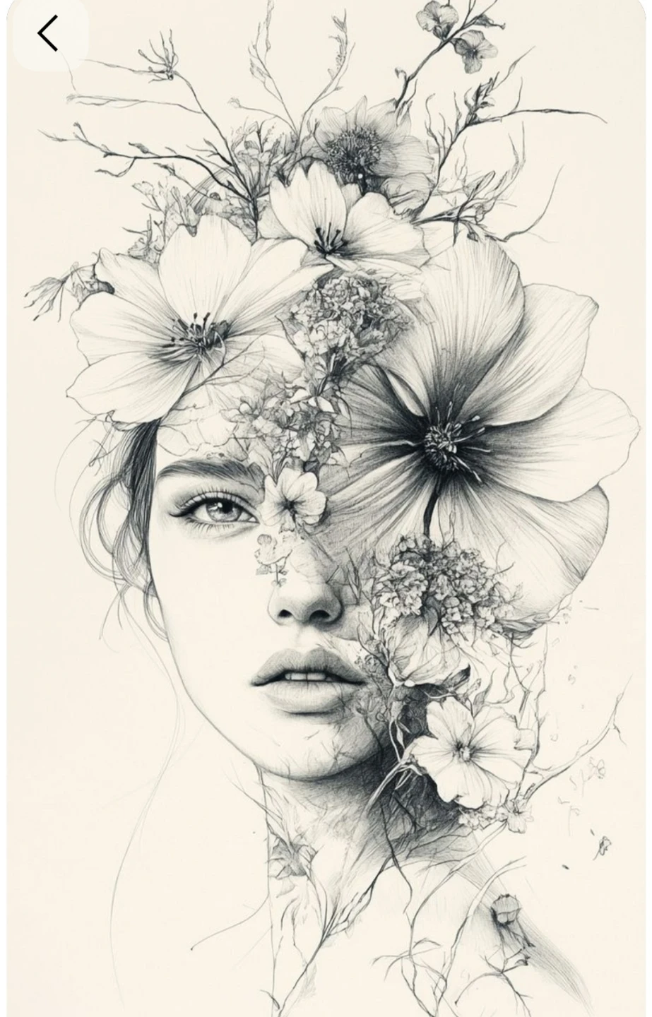 Custom portrait drawing - fantasy surrealist style