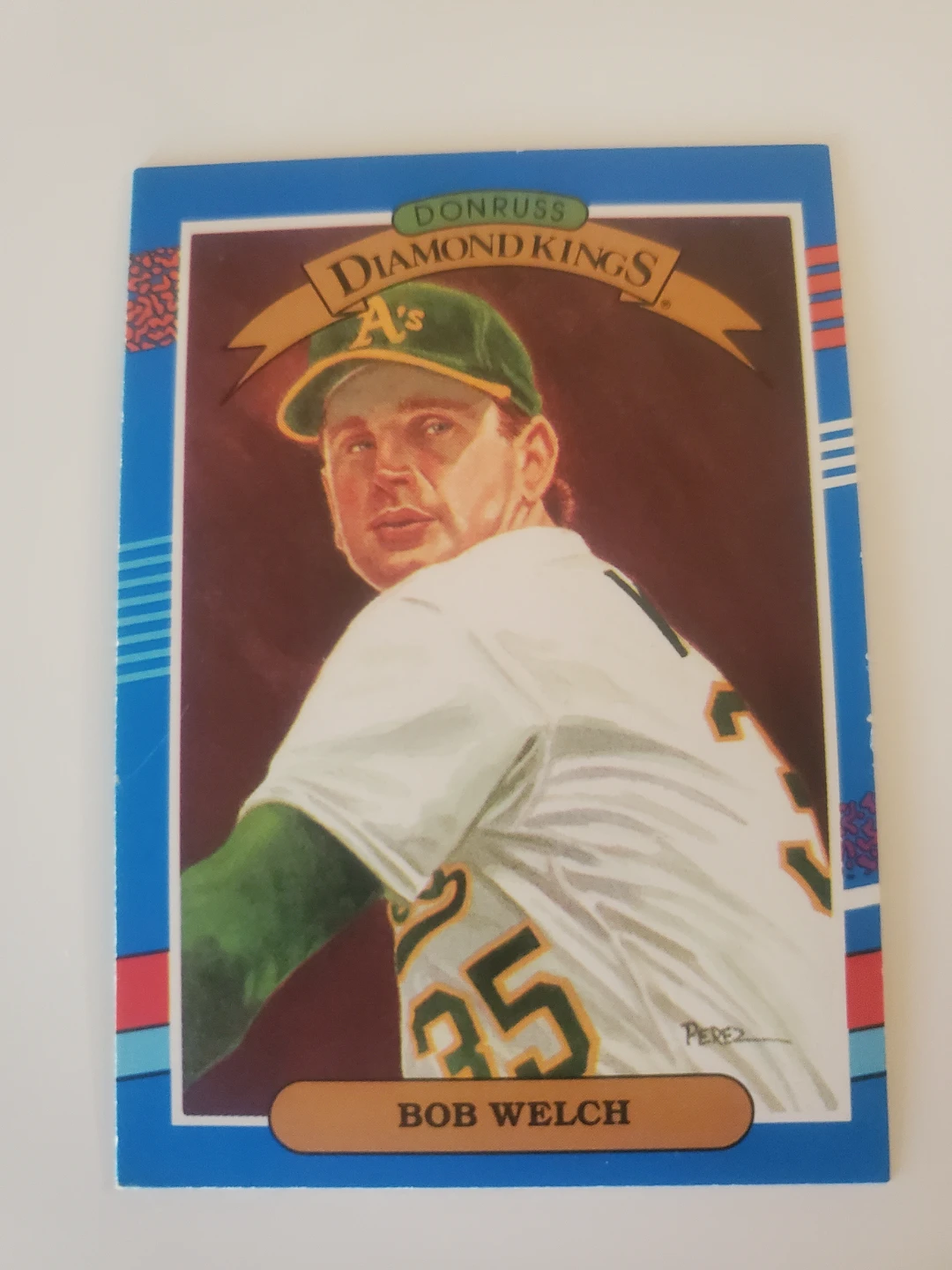 1990 Donruss Diamond Kings Bob Welch Baseball Card
