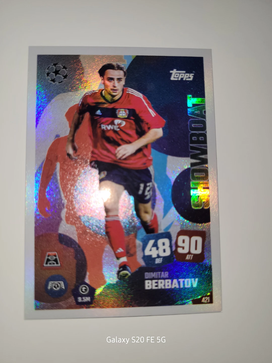 Topps Showboat Dimitar Berbatov Football Card 421
