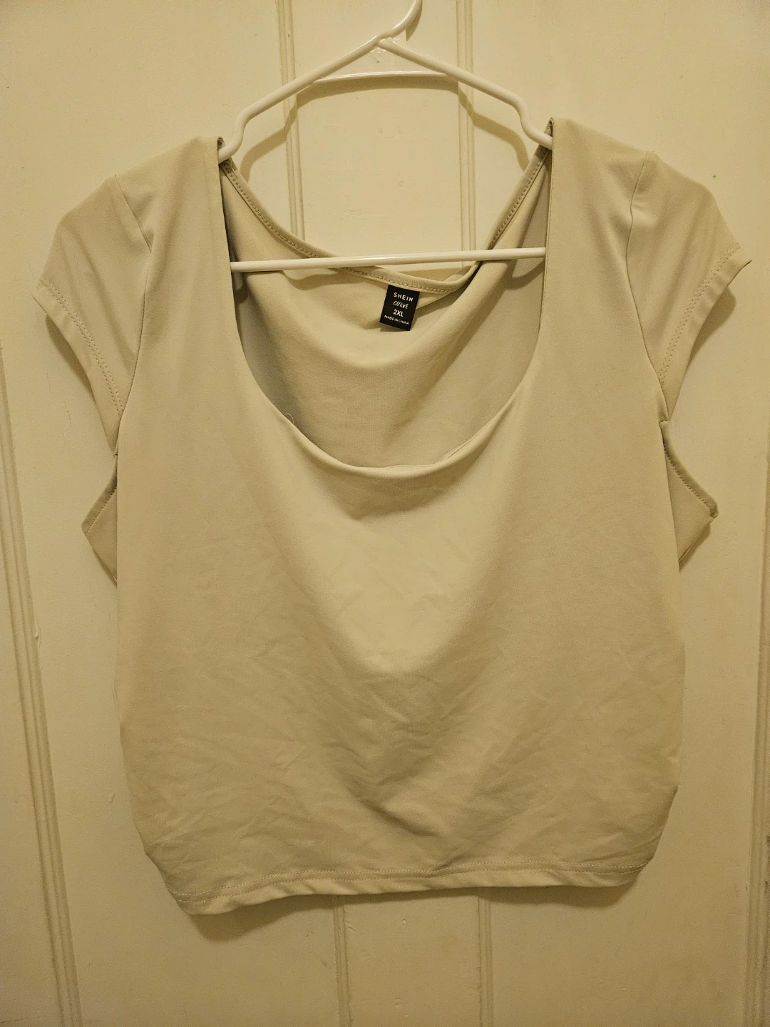 Shein Curve 2XL beige top