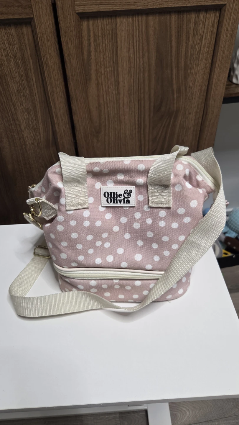 Pink Polka Dot Lunch Bag