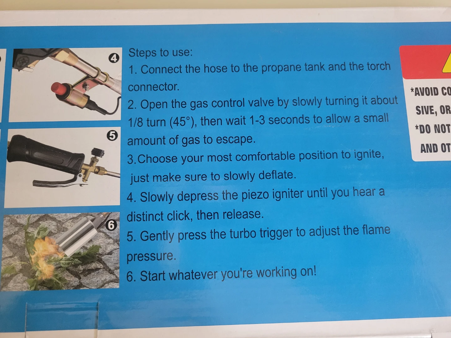 Compact Propane Roof Torch , Weed Burner, Flamethrower - photo 5