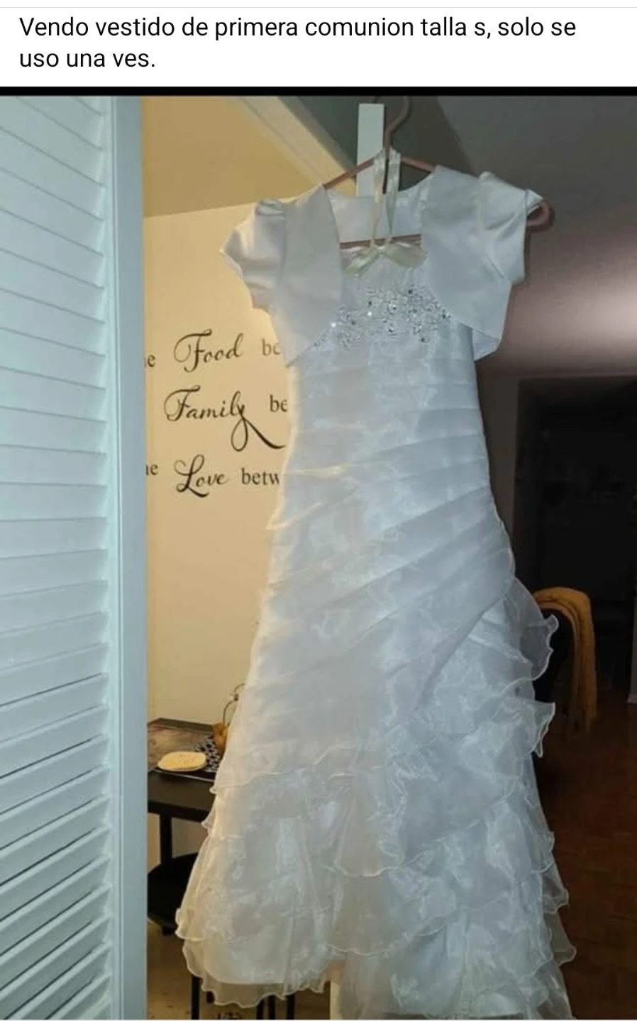 Girl's White First Communion Dress with Bolero