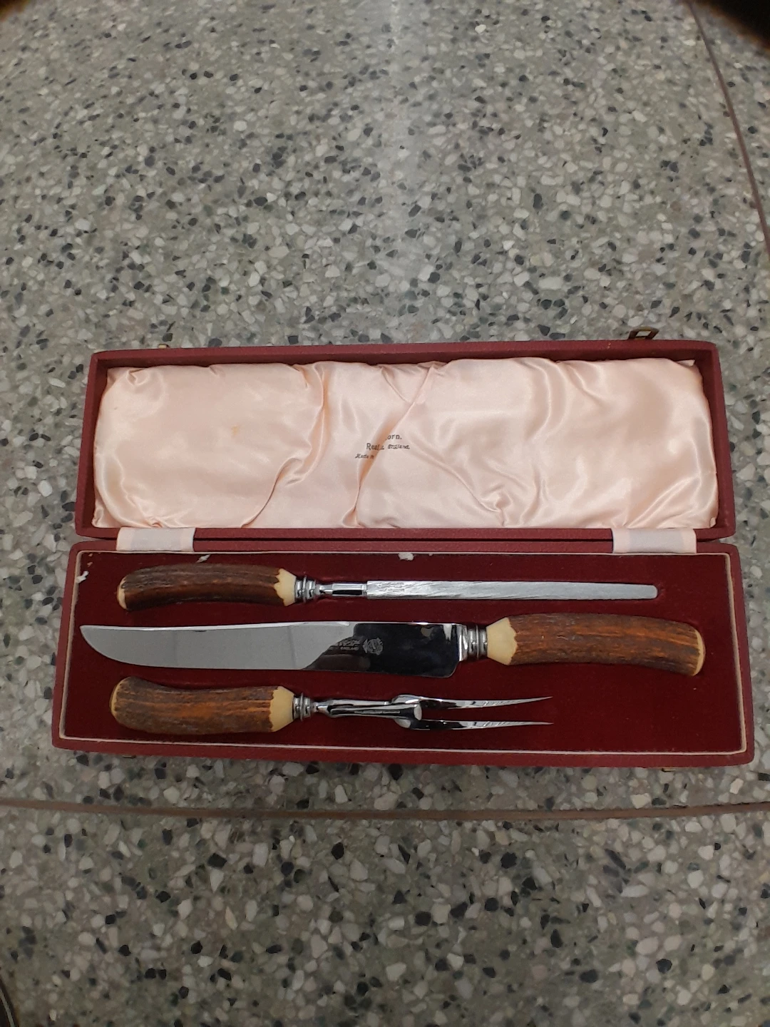 3-Piece Carving Set with Stag Handles