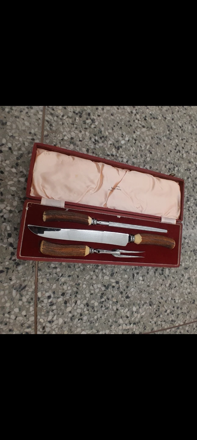 3-Piece Carving Set with Stag Handles - photo 3
