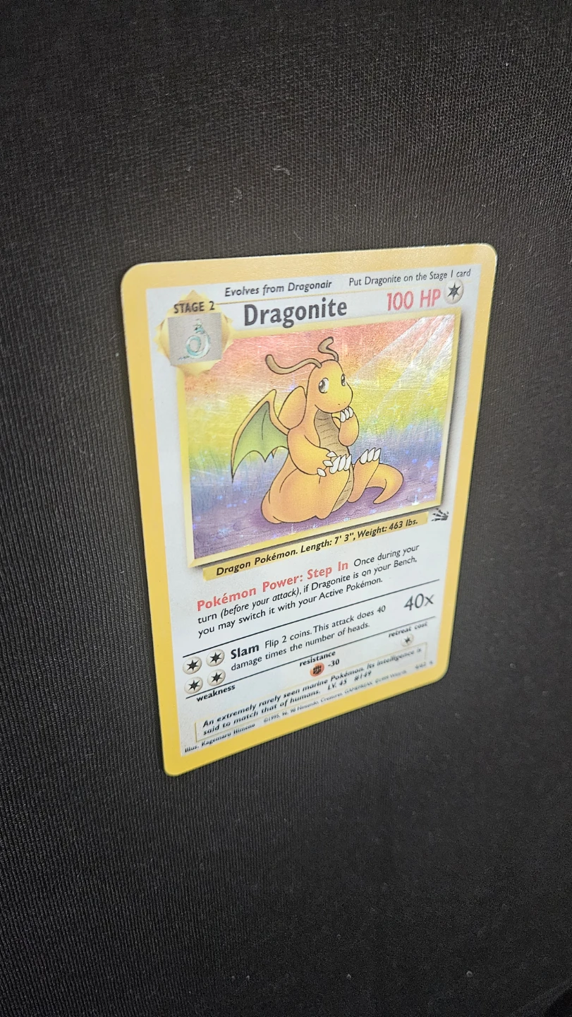 Dragonite Fossil Holo Pokemon Card - photo 3