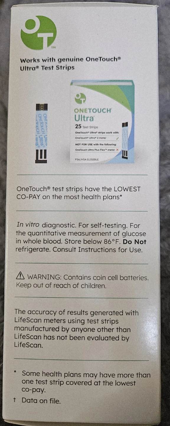 #NIB OneTouch Ultra 2 Blood Glucose Monitoring System - photo 2
