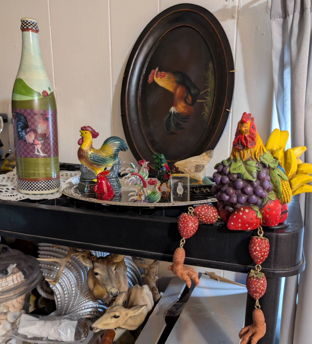 Random Rooster Decorative items & Rooster Bottle