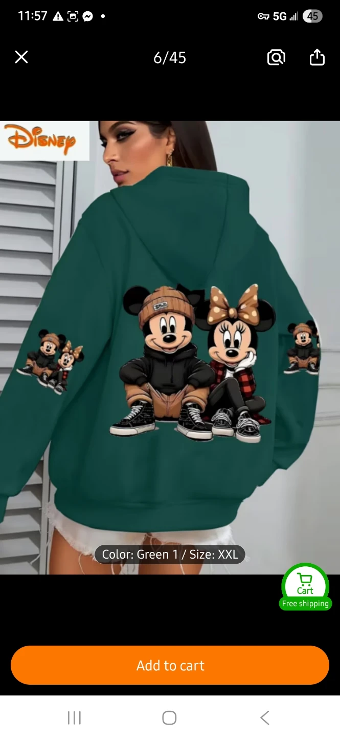 NEW Disney Mickey & Minnie Mouse Zip-Up Hoodie 🐁 - photo 4
