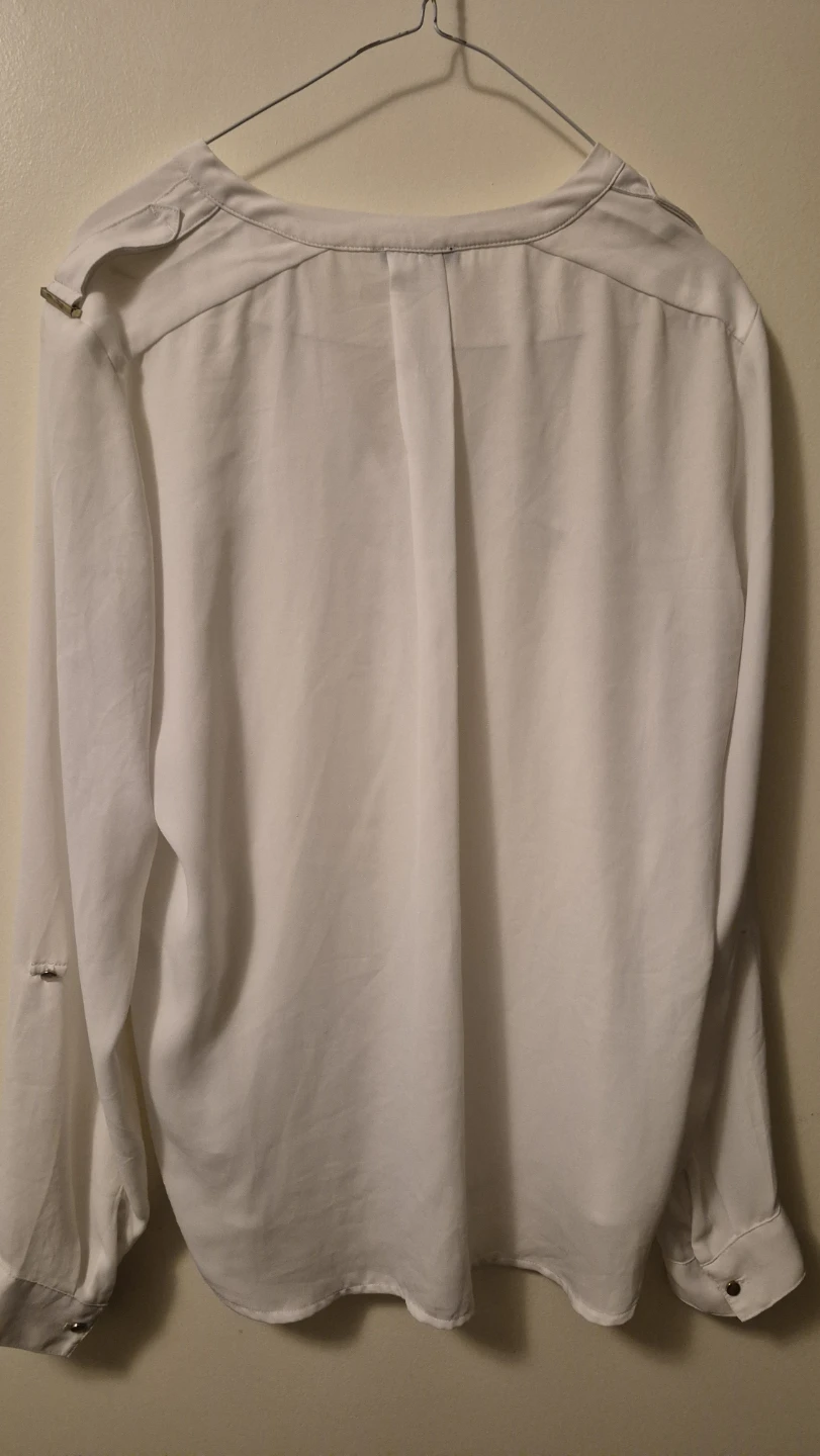 Dynamite White Long Sleeve Shirt Size M - photo 5