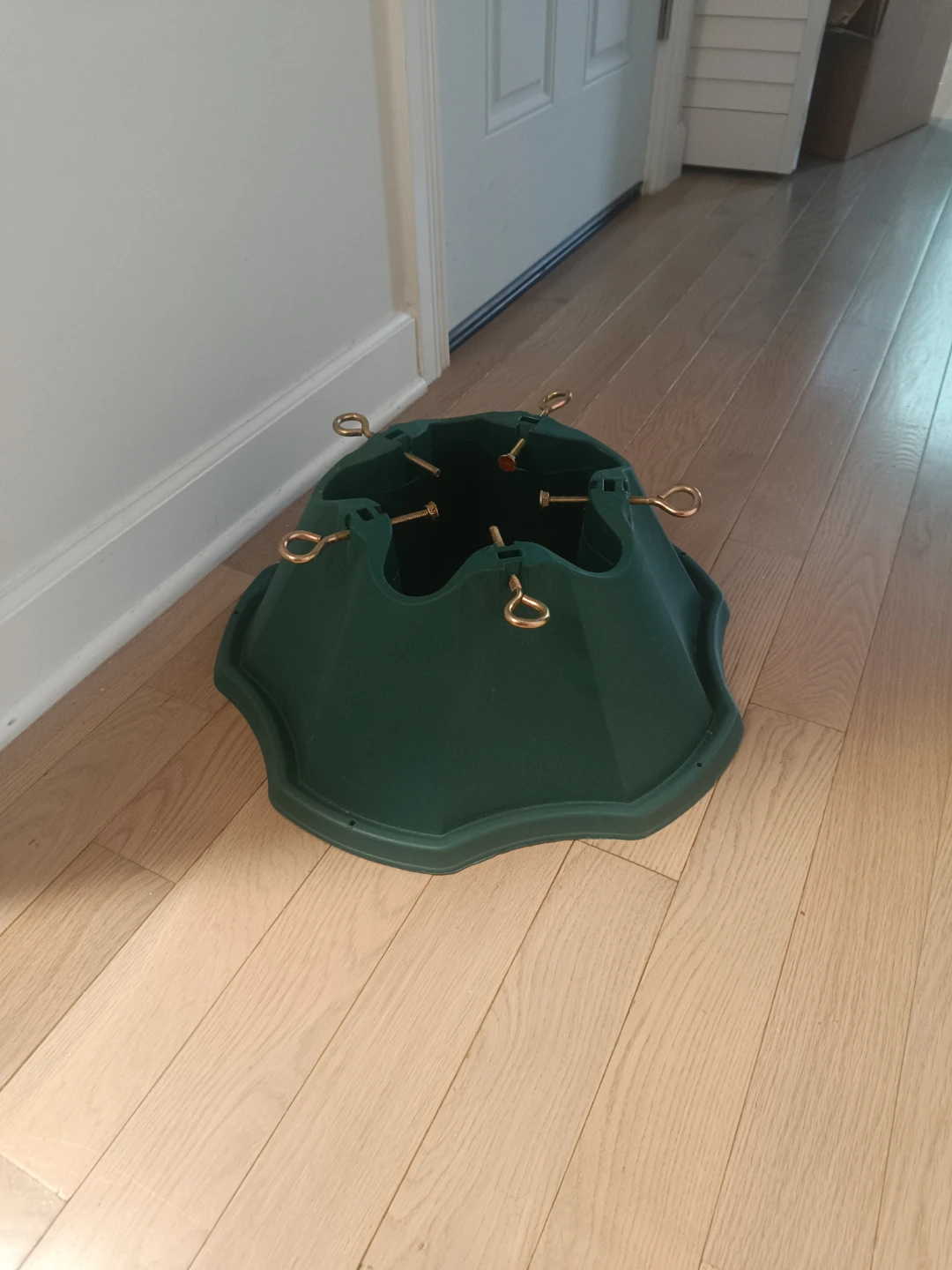 Green Christmas Tree Stand with Bolts