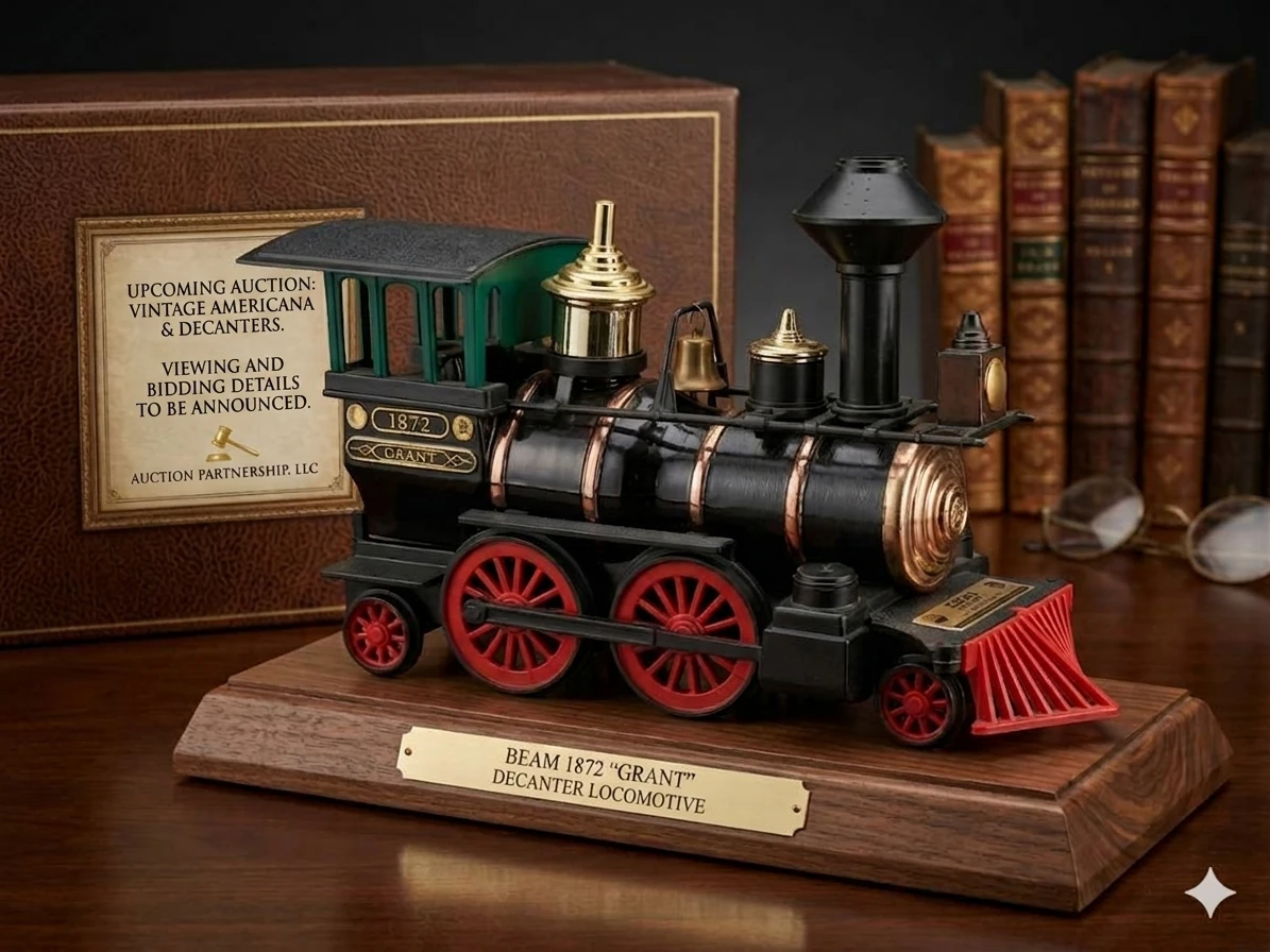 Vintage 1980 Jim Beam "1872 Grant Locomotive" Train Decanter