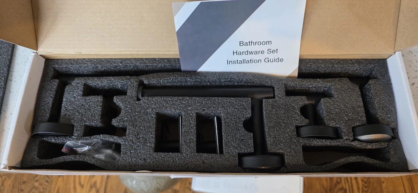 6 Piece Bathroom Hardware Set - Black - photo 4
