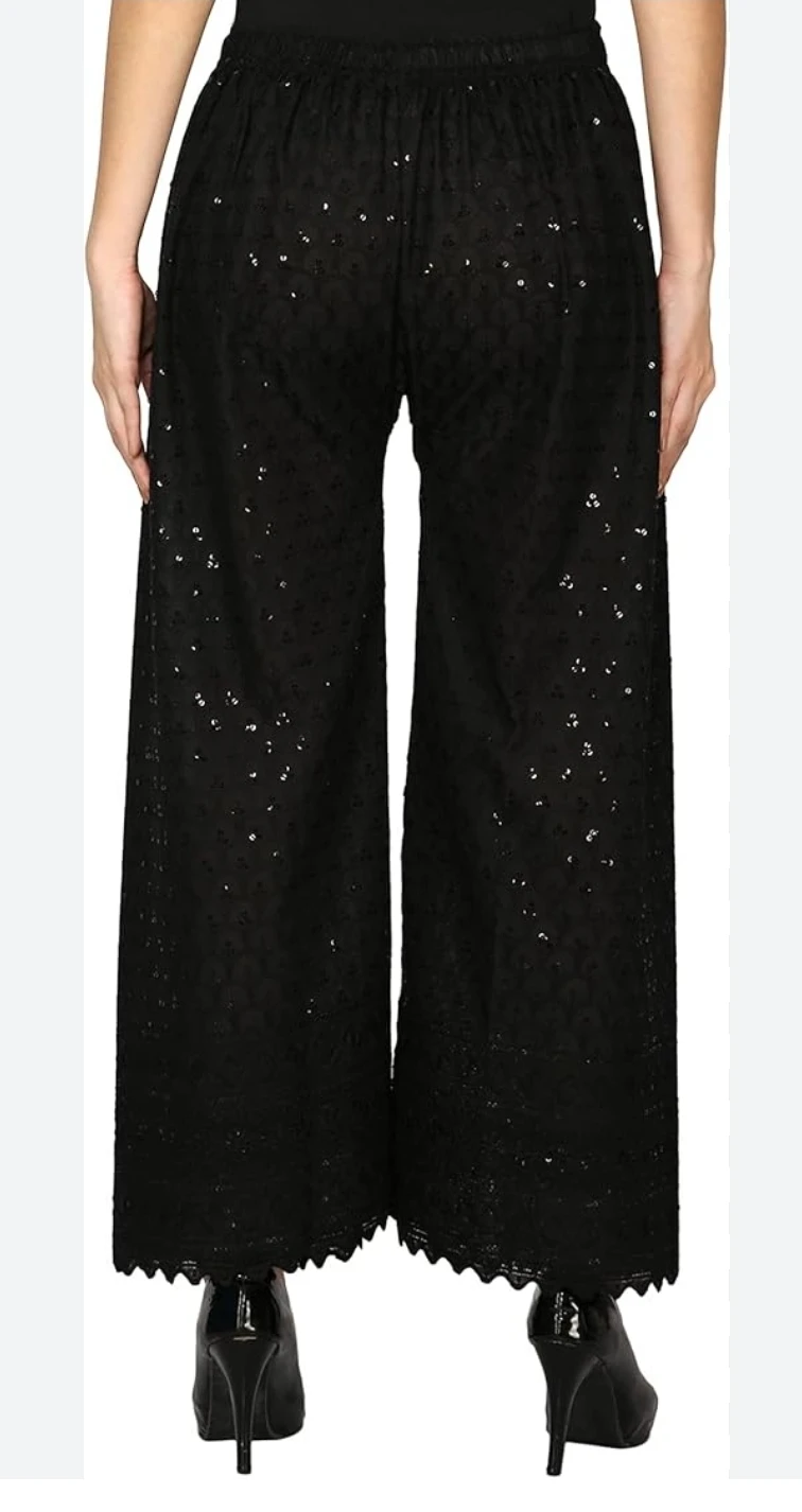 Black Palazzo Pants with Sequins- Brand New - photo 2