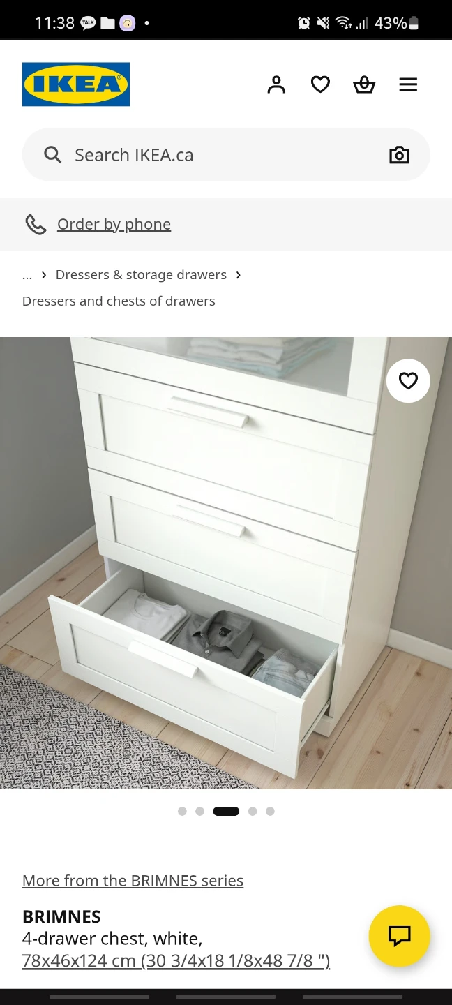 IKEA BRIMNES 4-drawer chest, white - photo 5