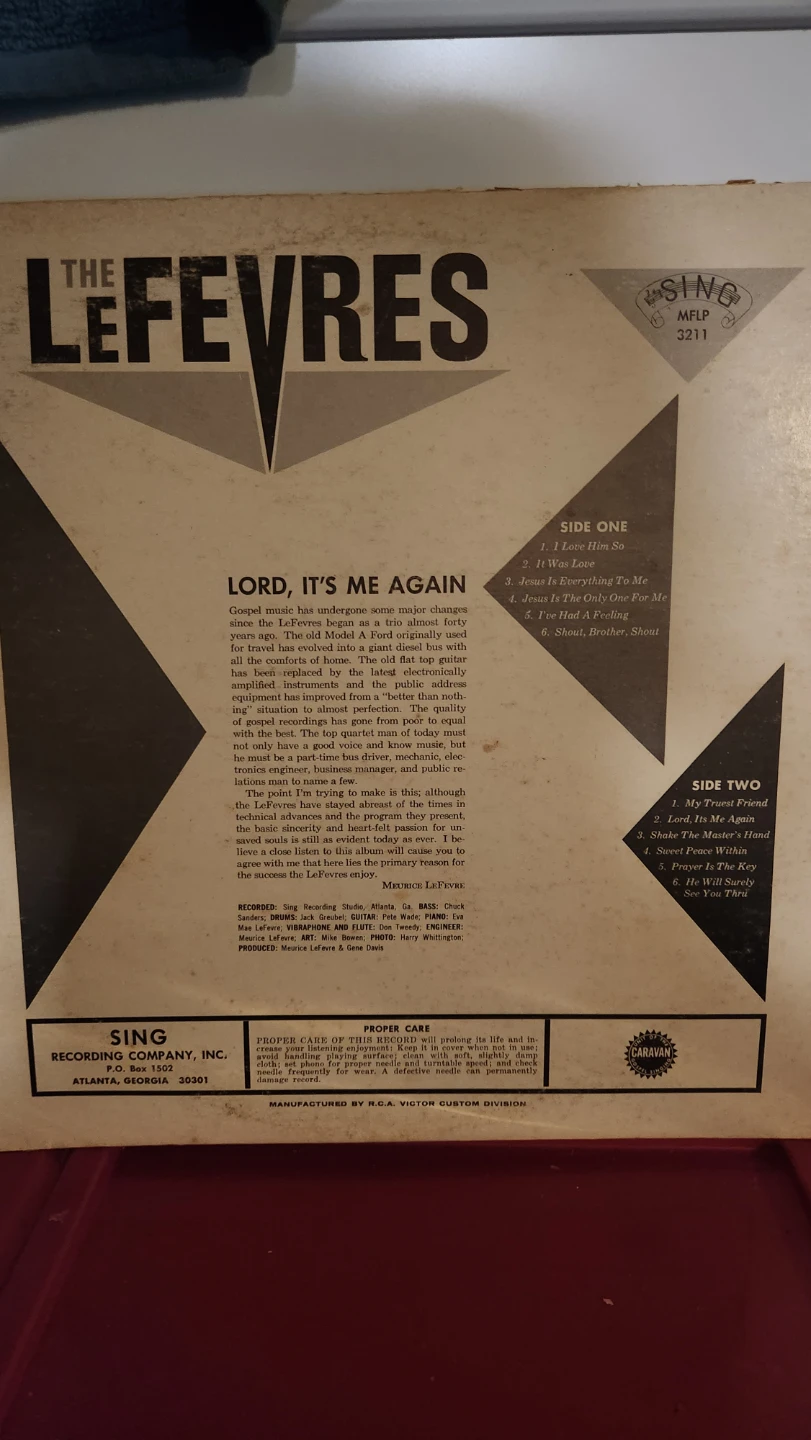 The LeFevres Lord, It's Me Again Vinyl Record - photo 2