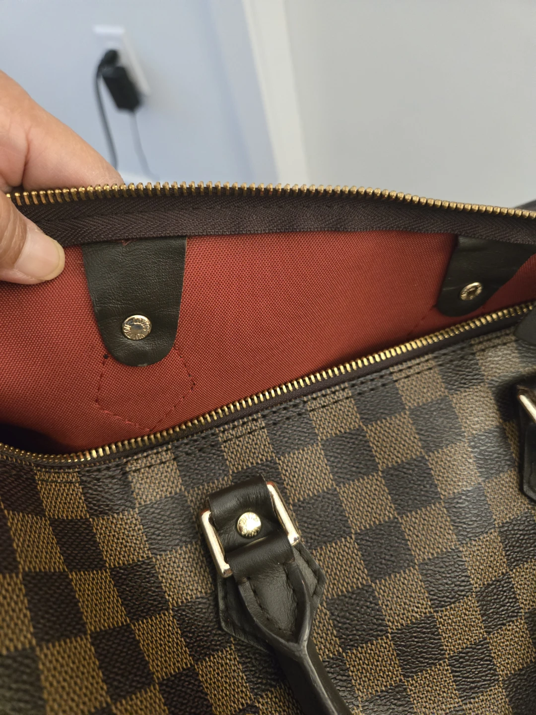 Louis Vuitton Speedy Damier Ebene Monogram Canvas Handbag - photo 2