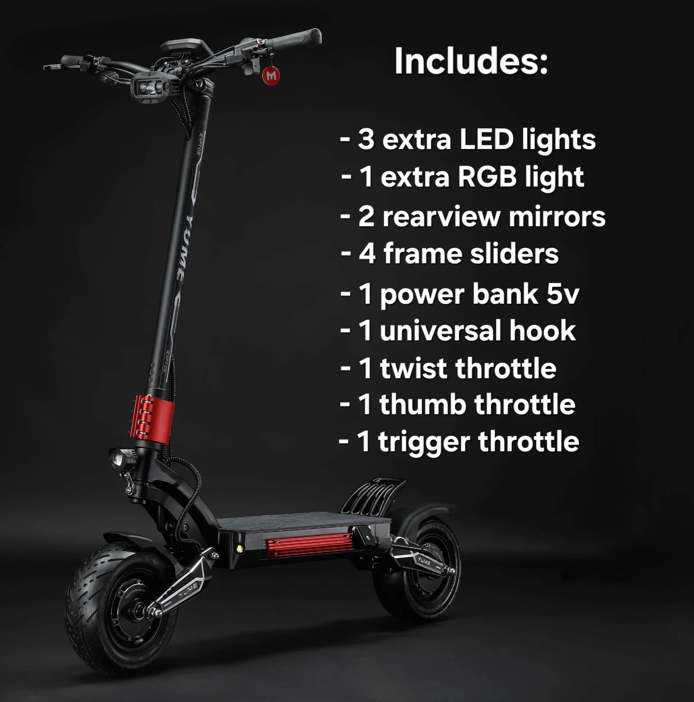 YUME RAPTOR 6000W Electric Scooter, 50 MPH - photo 2
