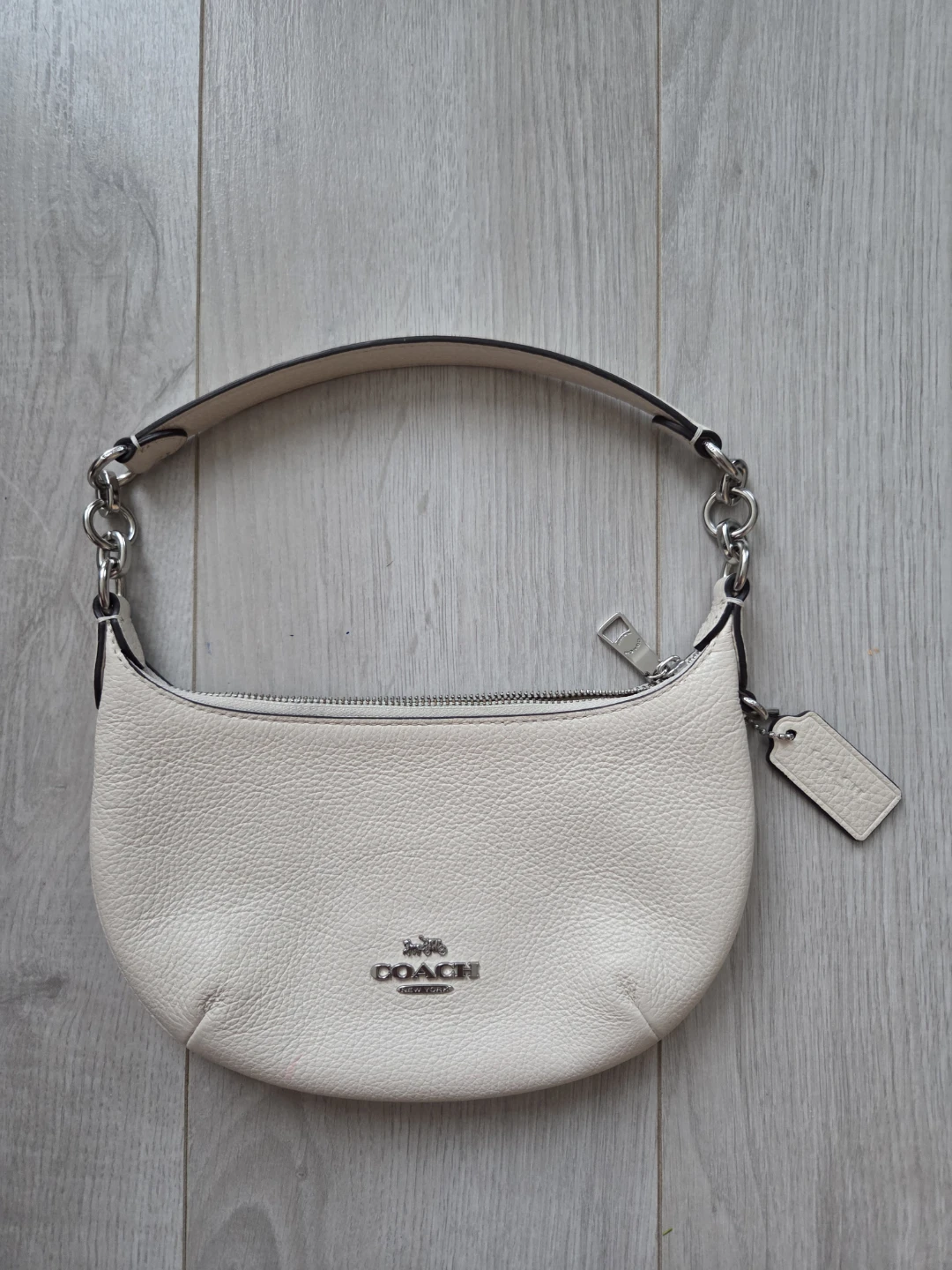 Mini Coach Leather Hobo Bag - Cream