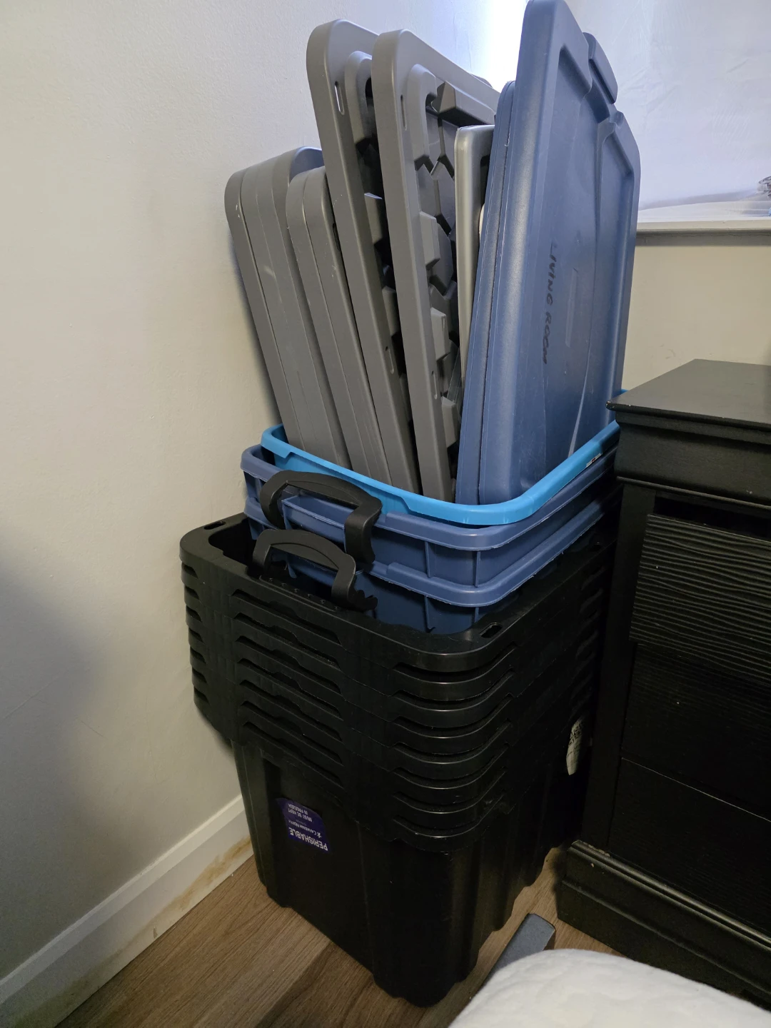 Stacking Storage Totes with Lids