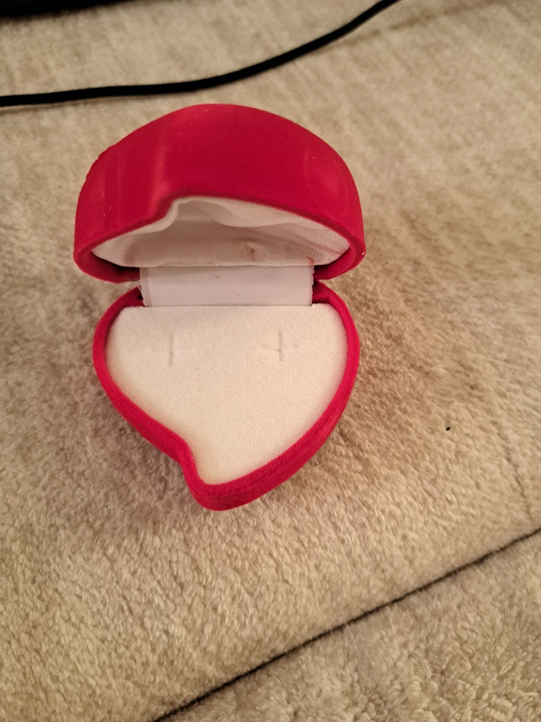 Red Heart Shaped Jewelry Box with Rose Detail - photo 2