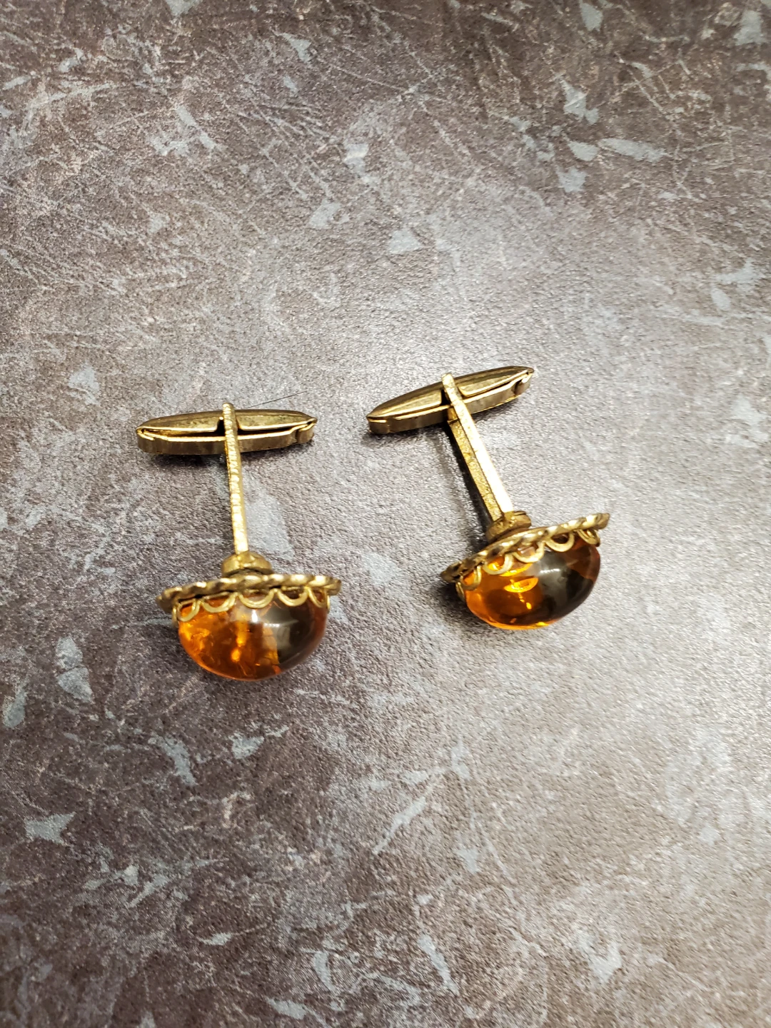 Vintage Amber Cufflinks - photo 2