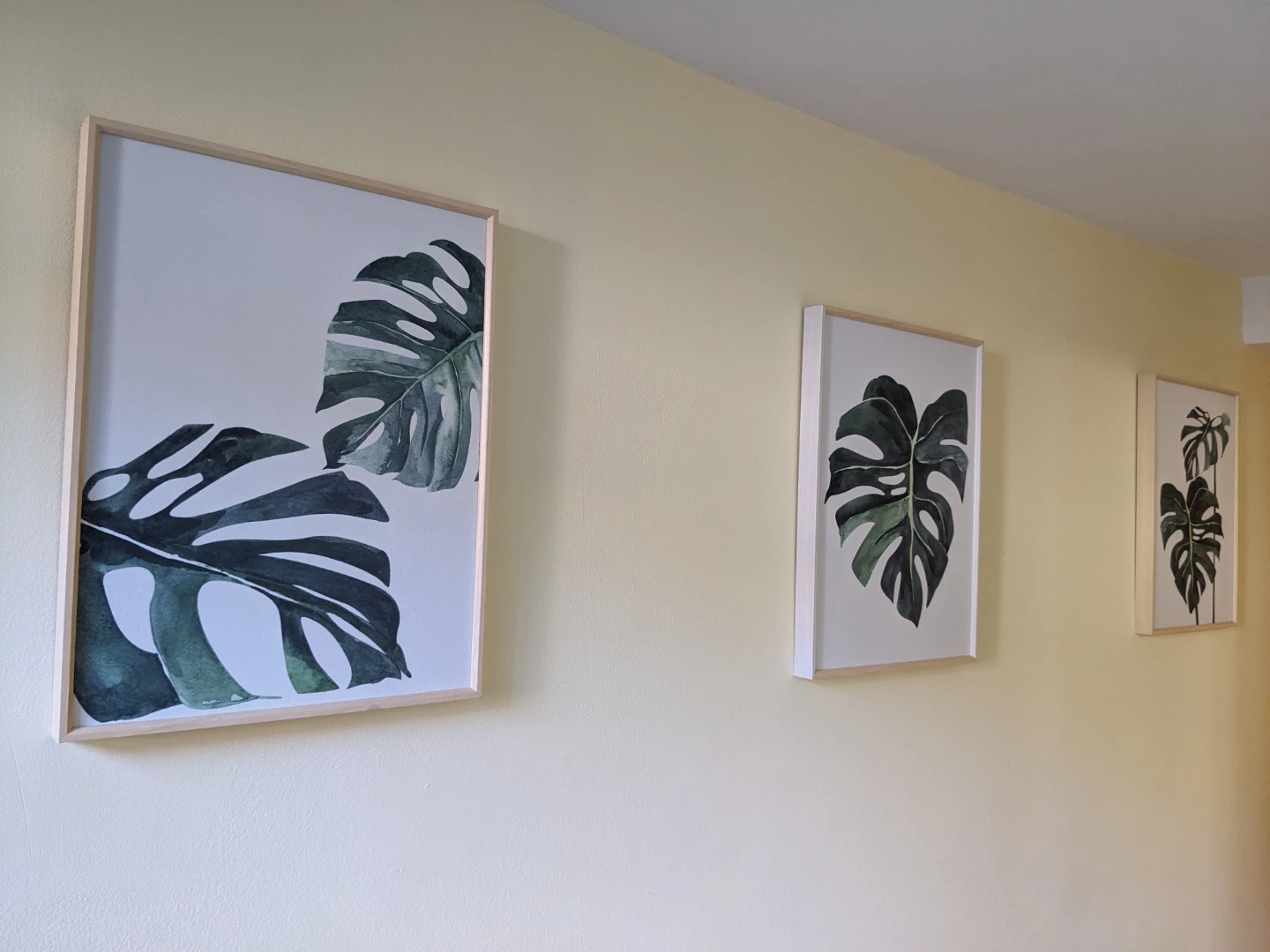 Monstera Leaf Art Prints Wall Decor - Set of 3 - photo 4