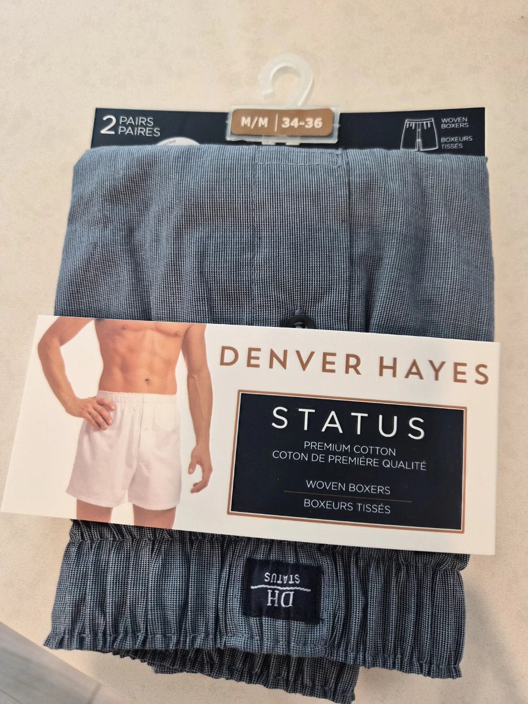 Denver Hayes Status Woven Boxers - Teal/Blue Print - M/M