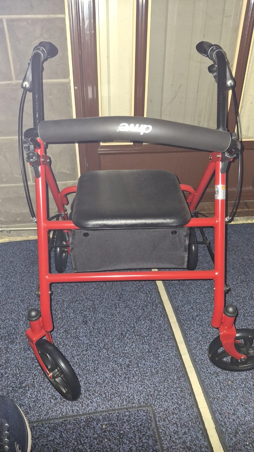 Drive Medical Red Walker with Seat