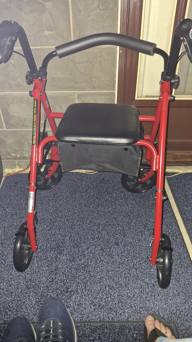 Drive Medical Red Walker with Seat - photo 2