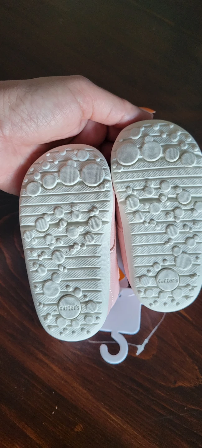 Carter's "Every Step" Pink Crib Shoes - Size 3 (6-9 Months) - photo 4