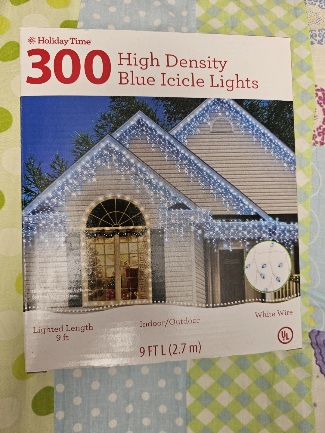 Holiday Time 300 Blue Icicle Lights