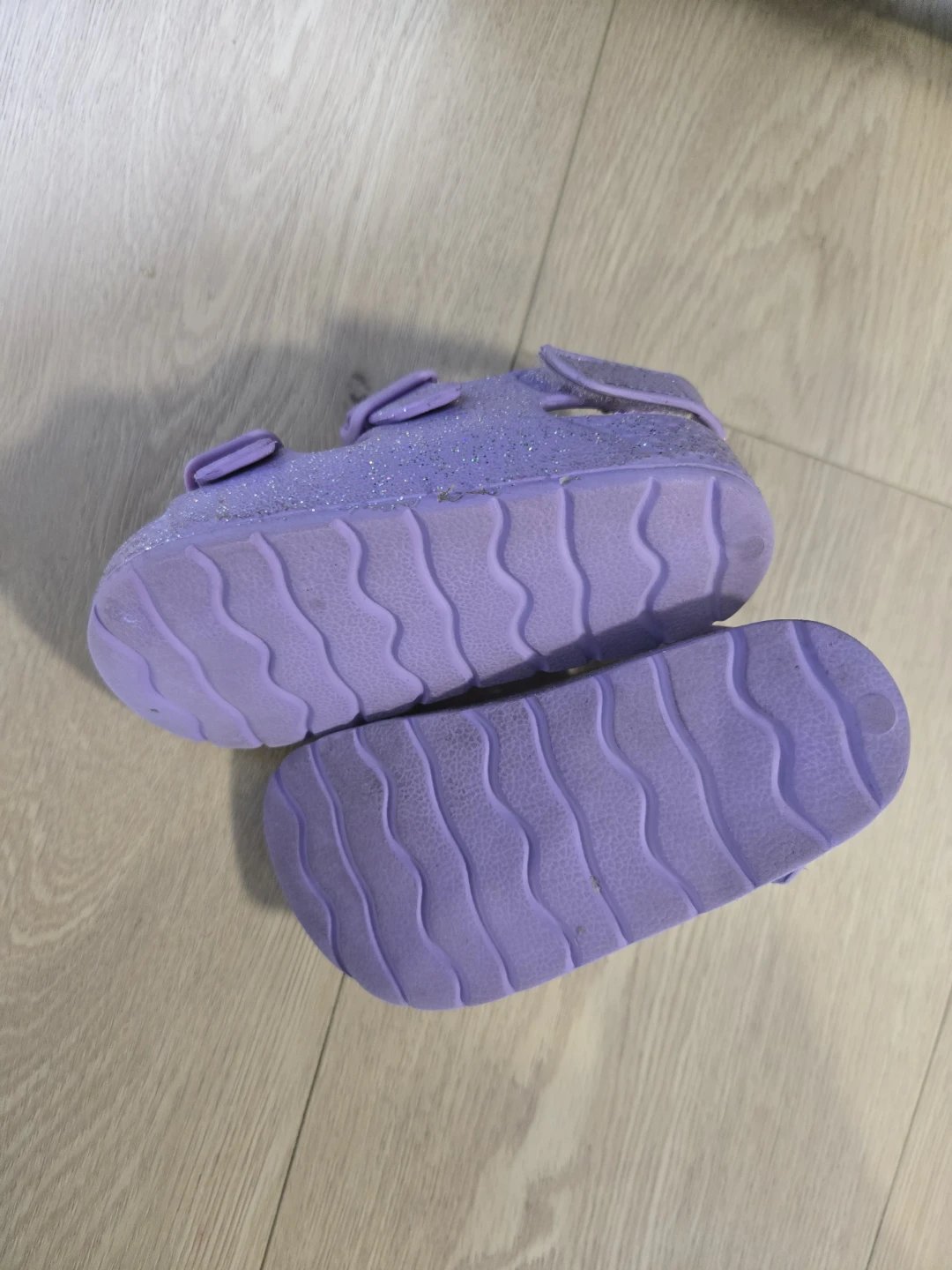 Size 6 Toddler Girls Glitter Buckle Slides - photo 3