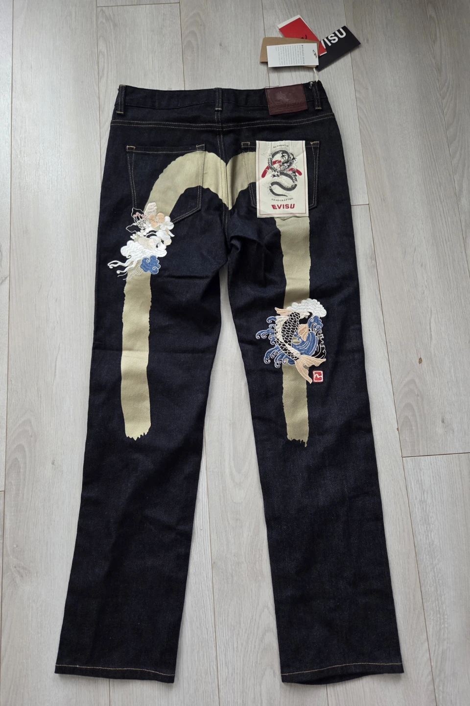 EVISU Slim Fit Indigo Denim Jeans