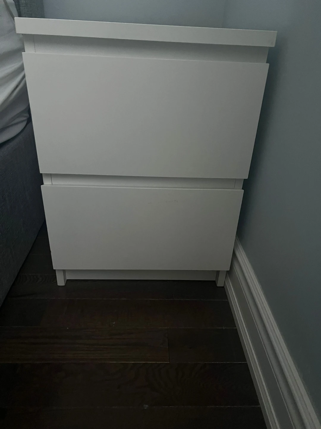 White 2-Drawer Nightstand - photo 2
