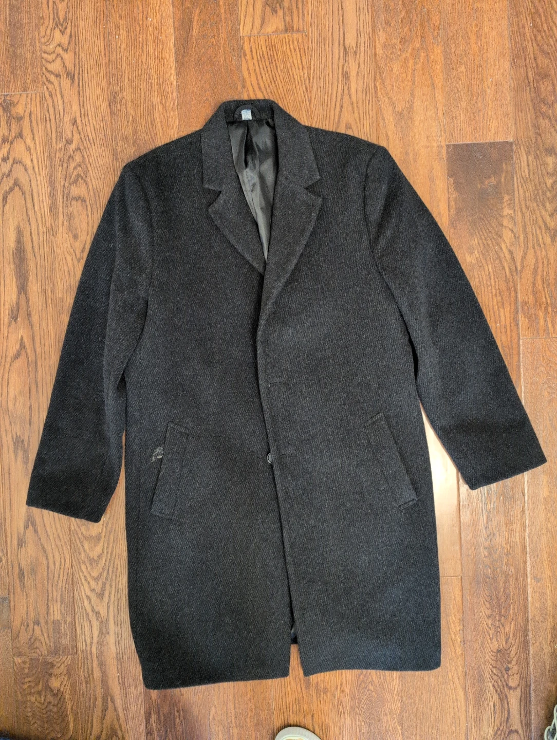 Men's Charcoal Overcoat