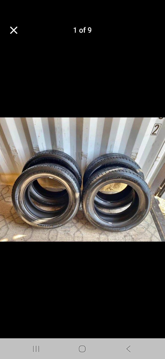 Set of 4 CERTIFIED all season tires  (215 60 17) LIKE NEW