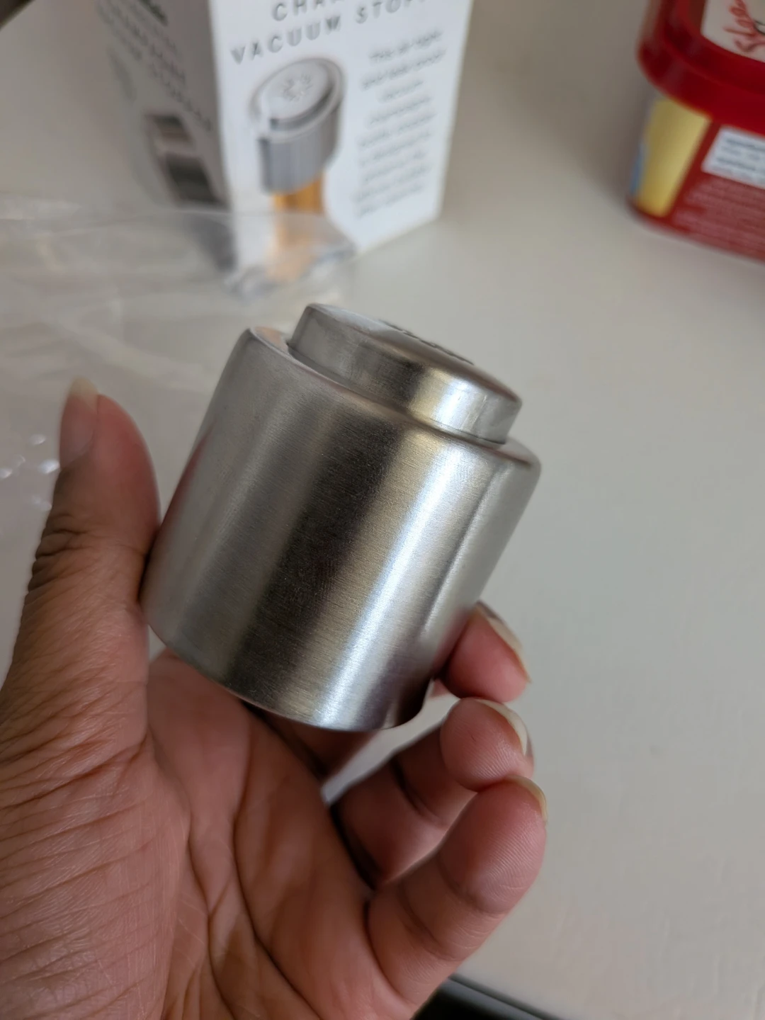 Bar Essentials Stainless Steel Champagne Vacuum Stopper - photo 4