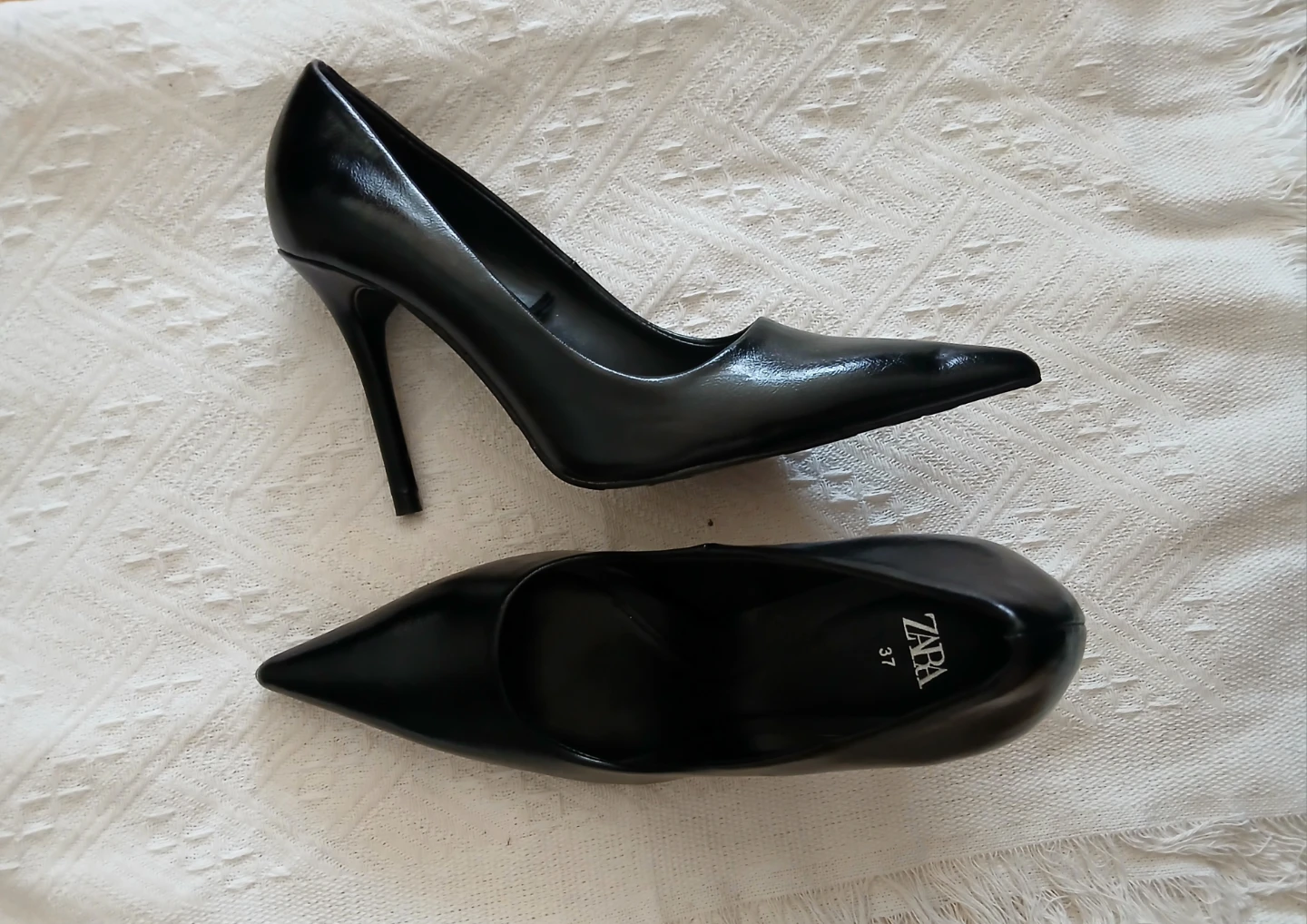 Zara black 7cm heel