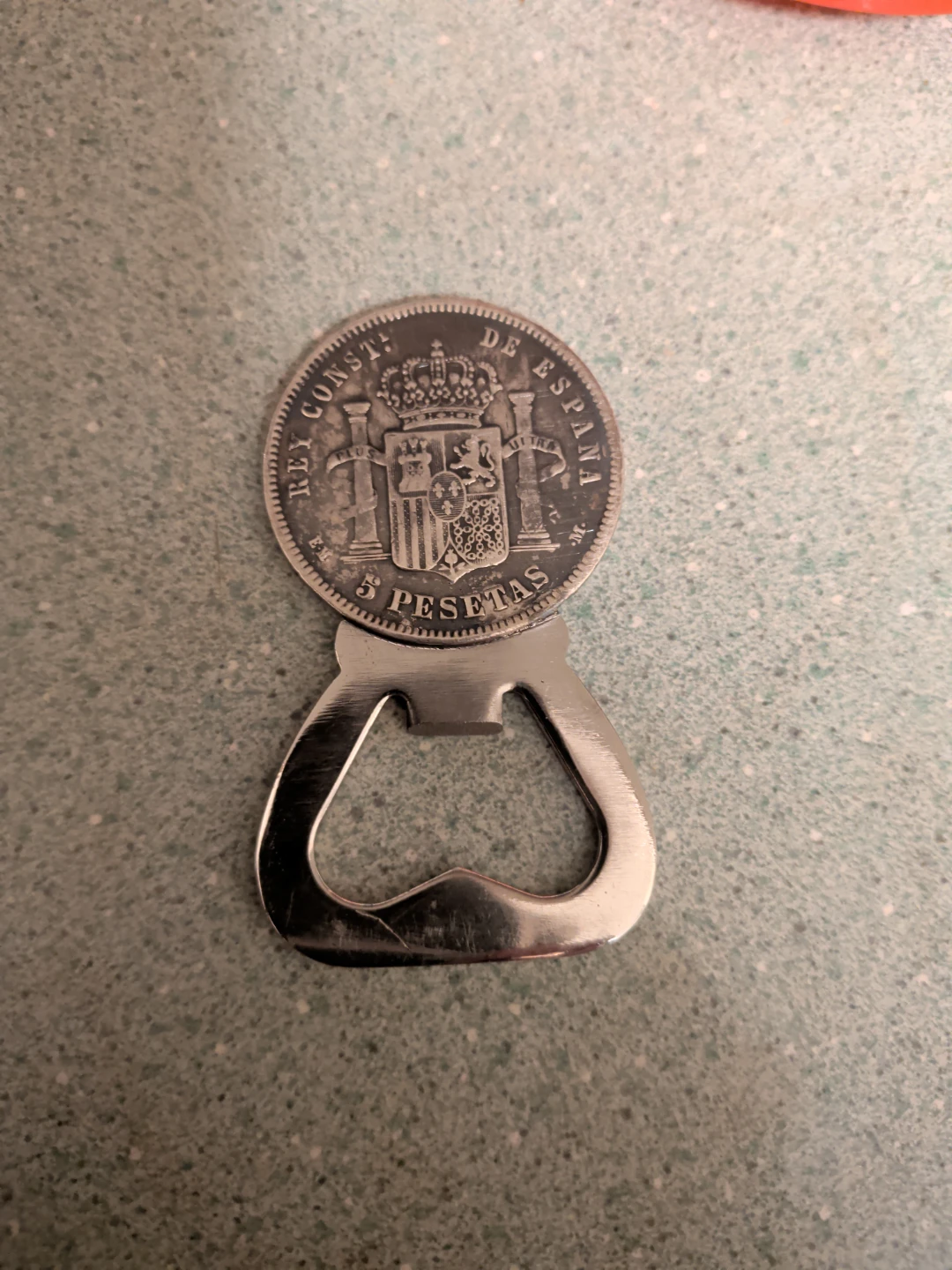 Bottle Opener with 1878 5 Pesetas Coin Design - photo 2