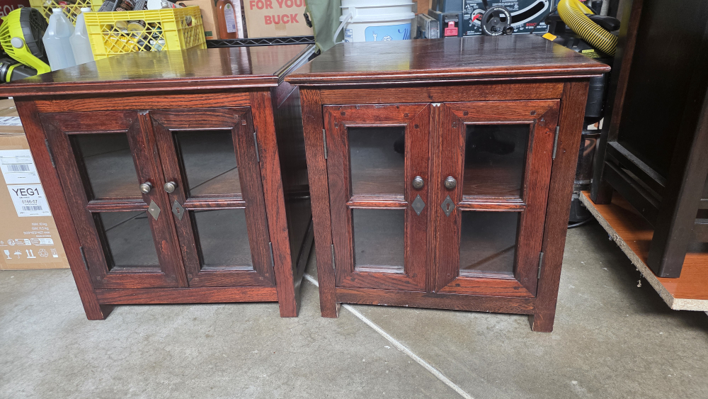 Dark Wood Cabinet, side table, nightstand - photo 2