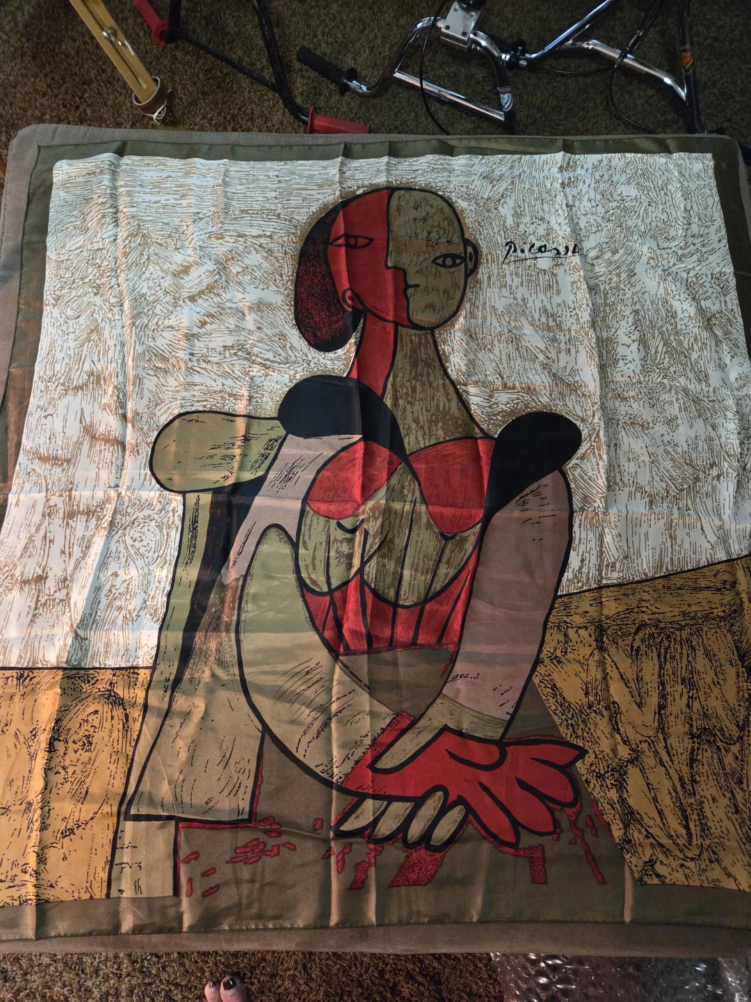 Bellotti Silk Scarf with Picasso Print