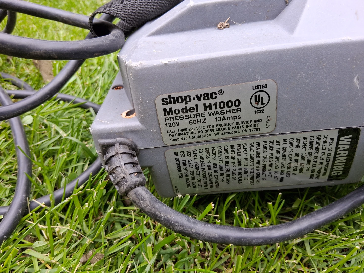 Shop-Vac H1000 3.0 HP Peak Pressure Washer
