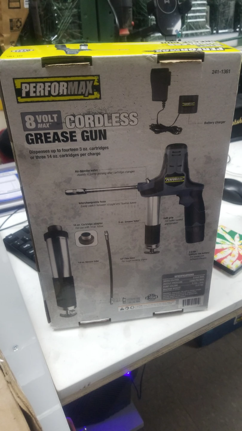 Performax 8 Volt Cordless Grease Gun - photo 3