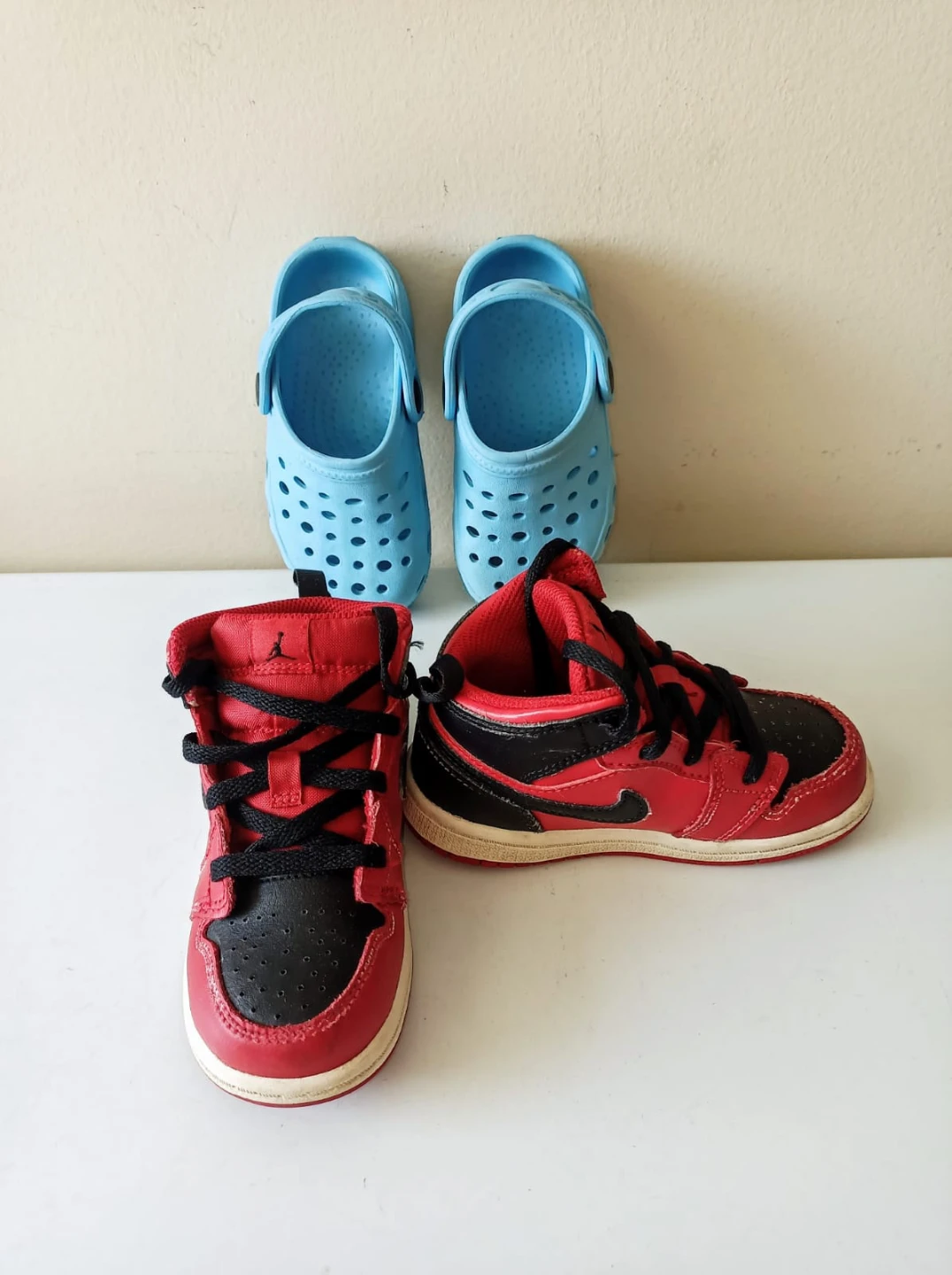 LikeNew~Toddler Air Jordan 8C + Crocs